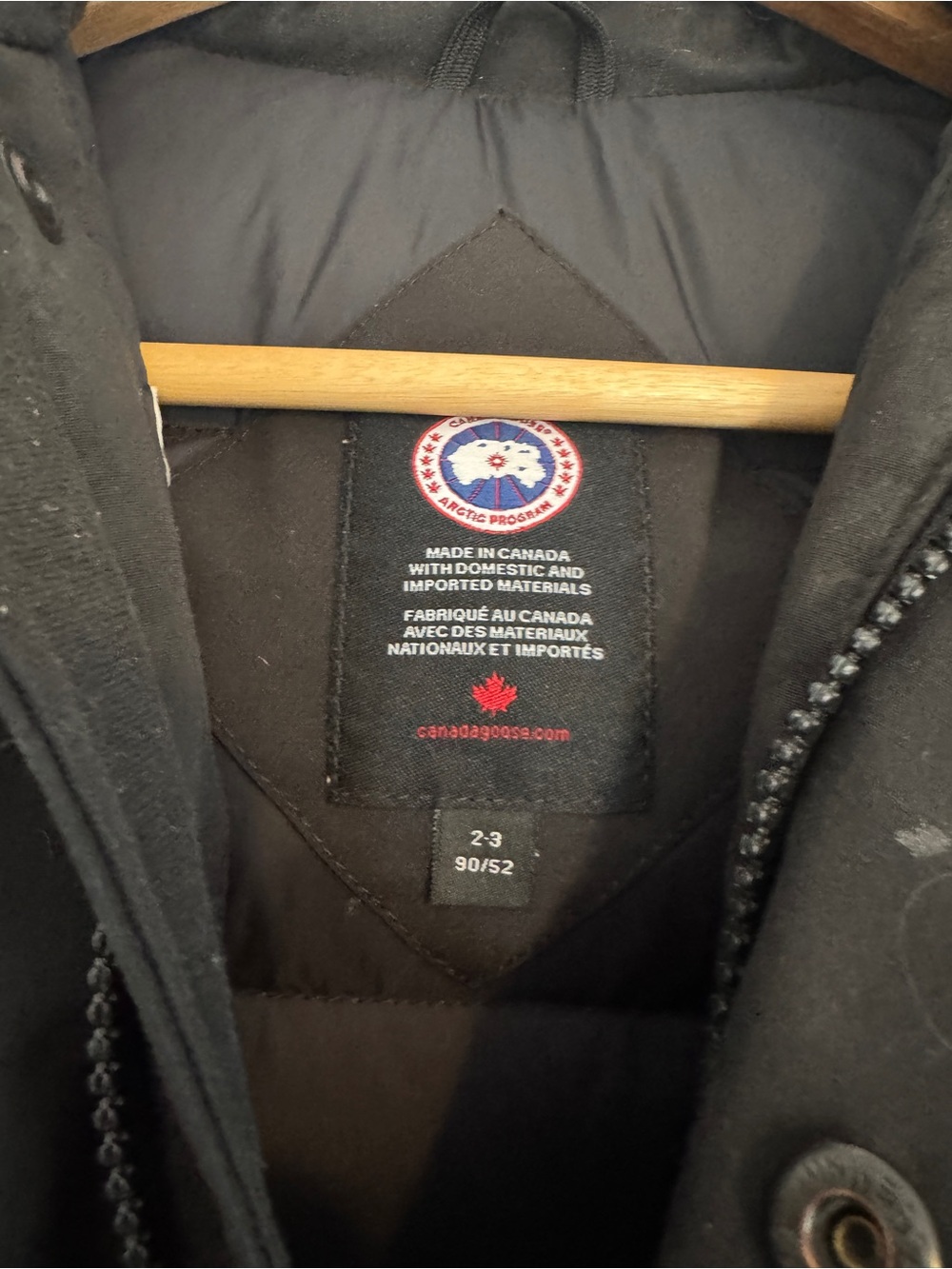 Canada Goose Kids Unisex Black Hooded Puffer Jacket Size 2-3 - Picture 15 of 15